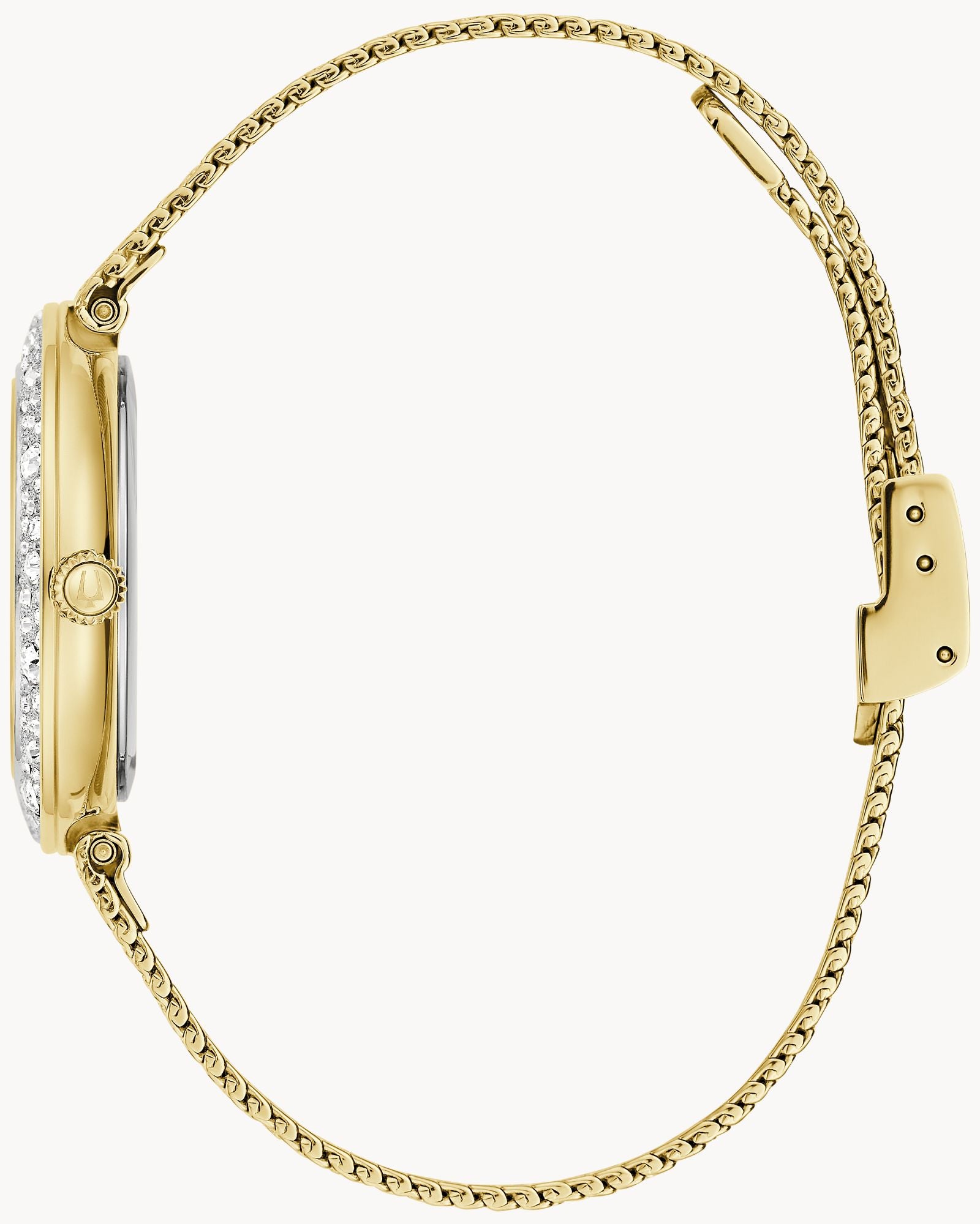 Reloj Bulova Mujer Crystal 98L321 Dorado Bisel con Cristales