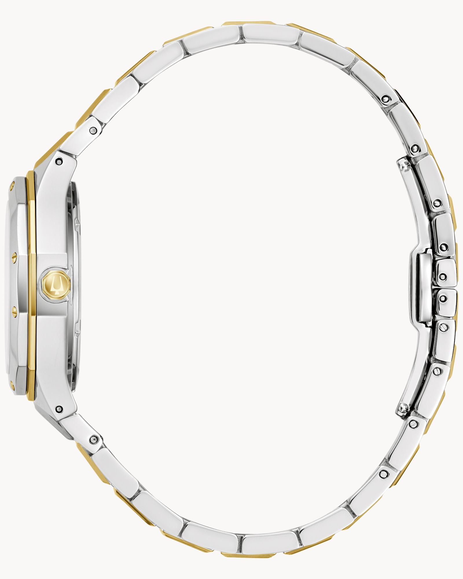 Reloj Bulova Prestige 98P234 Mujer Acero Bicolor Dorado Plateado Esfera Nácar con Cristales
