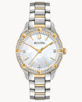 Reloj Bulova Sutton Classic 98R263 Mujer Acero Bicolor Dorado y Plateado Esfera Nácar con Cristales
