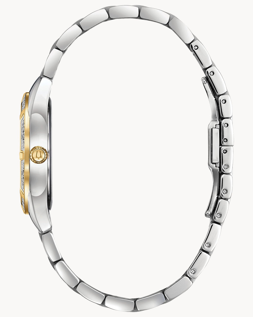 Reloj Bulova Sutton Classic 98R263 Mujer Acero Bicolor Dorado y Plateado Esfera Nácar con Cristales