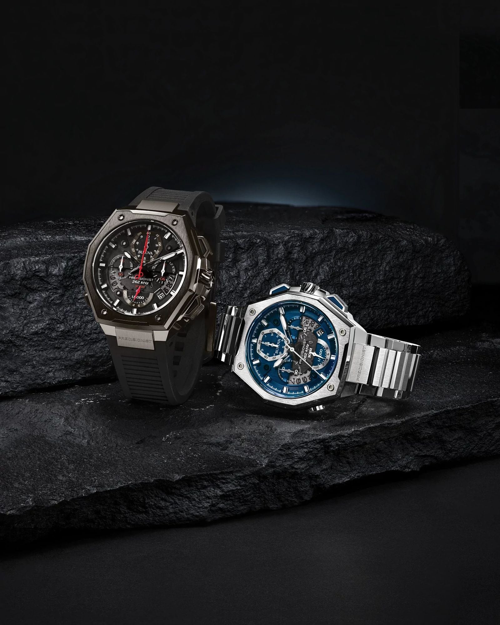 Reloj Bulova Precisionist Series X 96B349 Hombre Cronógrafo 262 kHz Acero Inoxidable Esfera Azul